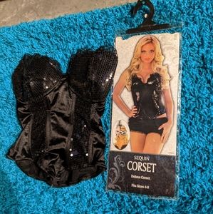 Sequin Black Corset